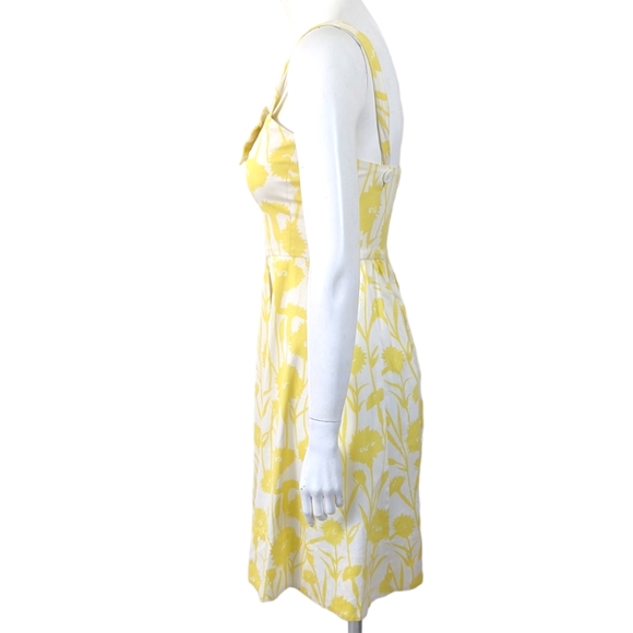 Marc Jacobs Bow Sundress Womens 2 Yellow White Sleeveless Tank Cotton - Picture 4 of 10